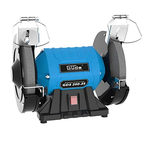 GÜDE Doppelschleifer GDS 200-35 350W - Schleifmaschine mit 350W Motorleistung und 2950 U/min, ideal für präzises Schleifen und Polieren. Perfekt für Hobby und Handwerk.