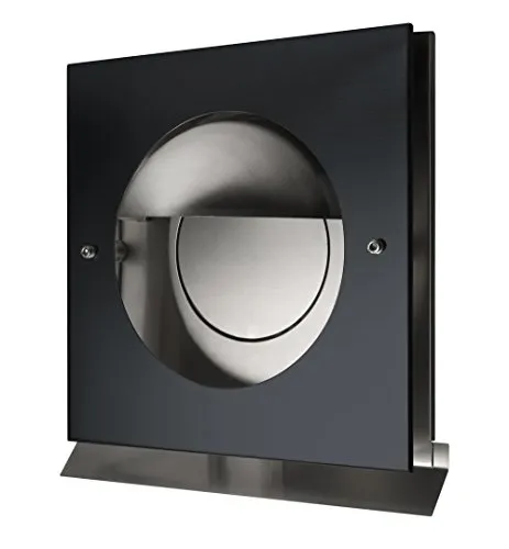Edelstahl Abluftgitter LG Kappa-S DN 125 Schwarz - Kaminzubehör mit isolierter Rückstauklappe, verhindert Kältebrücken und sorgt für optimale Abluft bei Dunstabzugshauben oder Feuchträumen.