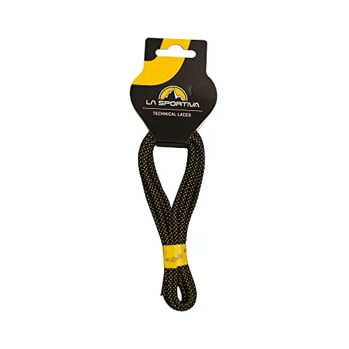 LA SPORTIVA Climbing Laces 115 Gelb-Schwarz - Robuste abnutzungsresistente Ersatz-Schnürsenkel, Größe 115 cm - Farbe Bla