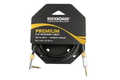 RockBoard Premium Series Flat Instrument Cable, Straight / Angled - 300 cm / 118 7/64