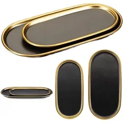 Dekoratives Tablettset Lovia, Schwarz