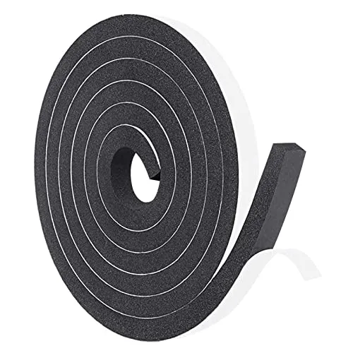 FYting Dichtungsband Selbstklebend,Türdichtung 15mm(B) x10 mm(D) x5 M(L) Fensterdichtung Schaumstoff Klebeband für Tür Fenster Stoßschutz Klimaanlage Flammhemmendes hohe Belastbarkeit (5 m lang)