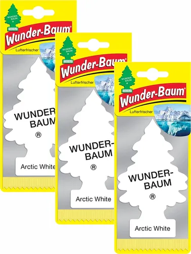 WUNDER-BAUM Arctic White 3er Duftbäumchen Wunderbaum 3 Set Lufterfrischer Arktis