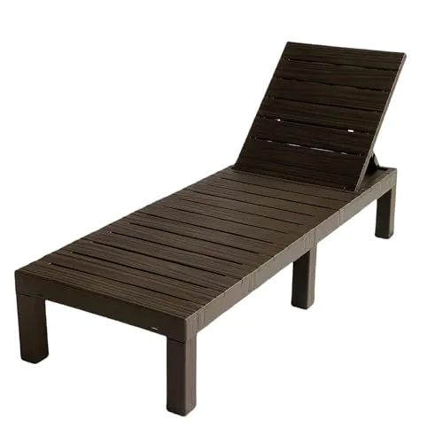 Lacestone Sonnenliege Braun MS-19832 – Klappbare Poolliege von Lacestone