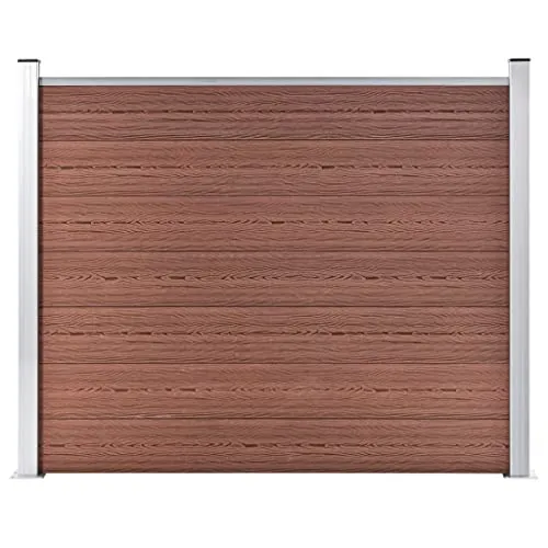 vidaXL Zaunelement WPC 180x146cm - Dekorativer Sichtschutzzaun aus langlebigem WPC, ideal für Gartenabgrenzungen und zur Wahrung Ihrer Privatsphäre, einfach montierbar mit einem flexiblen Stecksystem.