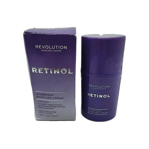 Revolution Skincare London Nacht-Retinol Gesichtscreme - Nachtpflege zur Reduzierung feiner Linien und Falten, parfümfrei und vegan, fördert weichere Haut im Schlaf mit kraftvollem Retinol und Hagebuttenkernöl.