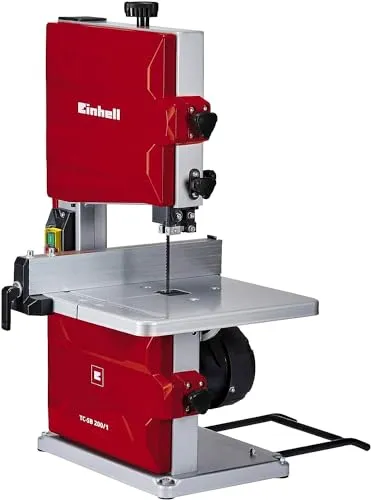 Einhell TC-SB 200 1 - Elektrische Bandsäge mit 250 Watt, 45° neigbarem Tisch für präzise Gehrungsschnitte und einfache Handhabung