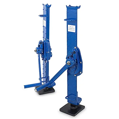 BITUXX 1 Paar Stahlwinde 1,5 t - Zahnstangenheber für schwere Lasten - Wagenheber mit 1 Paar Stahlwinden für bis zu 1500 kg, ausklappbare Kurbel und flexible Montagehöhen von 600 bis 900 mm für vielseitige Anwendungen.