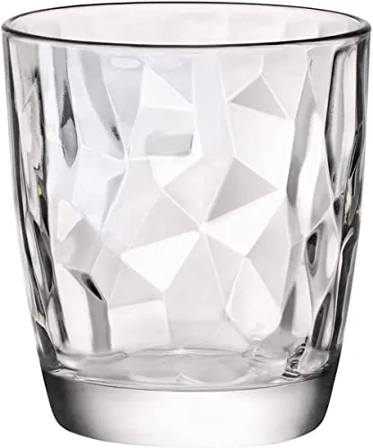 Bormioli Rocco 350200 Diamond Trasparente Trinkglas, Wasserglas, Saftglas, 305ml, Glas, transparent, 6 Stück