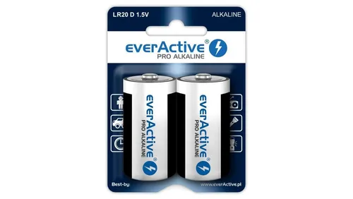 baterie alkaliczne everActive Pro LR20 / D (blister) - 2 sztuki ev 5903205770301
