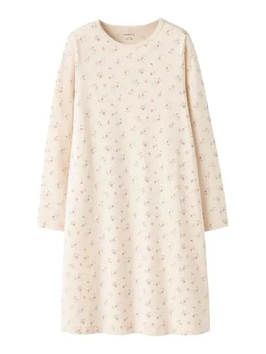 Name IT Mädchen Nkfnightgown Flower Noos, Turtledove, 134-140 EU