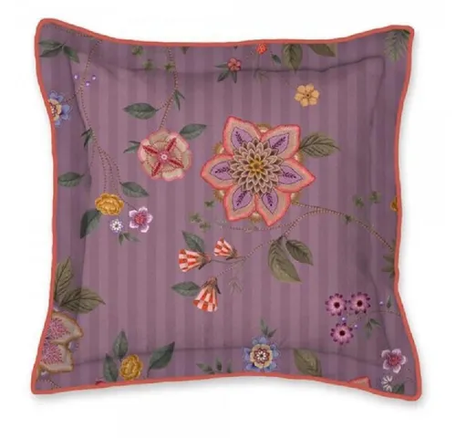 PiP Studio Kissenhülle Flores Bailando Square Purple 45x45cm - Kissenhülle im quadratischen Format mit einzigartigem Design, ideal für eine märchenhafte Wohnatmosphäre und aus hochwertigen Materialien gefertigt.