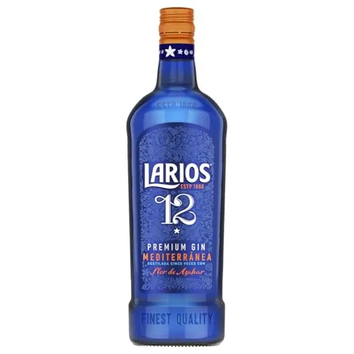 Larios Premium Gin | mediterraner Premium Orange Blossom Gin mit zarten und erfrischenden Nuancen | perfekt für Longdrinks und Cocktails | 40 % vol | 700 ml