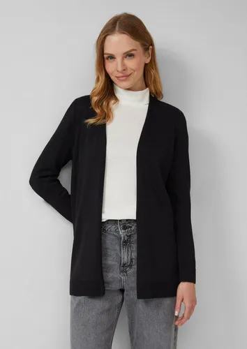 s.Oliver Cardigan aus Viskose-Baumwollmix in Schwarz - Strickjacke für Damen aus weichem Viskose-Baumwollmix, ideal kombinierbar mit Regular Fit und leichtem Stretch für optimalen Komfort – perfekt für Büro, Freizeit oder entspannte Abende zu Hause.