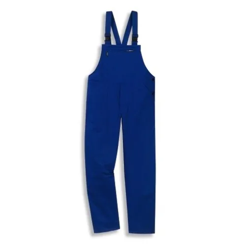 Uvex Eco Arbeitshose - Latzhose für Herren in Blau, Größe 44 - Arbeitshosen, strapazierfähige Latzhose aus umweltfreundlichen Materialien, ideal für Handwerk und Bau.