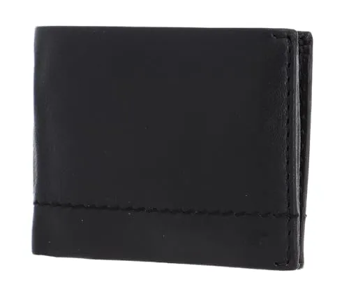 TOM TAILOR Kai Herren Geldbörse Querformat - Mittelgroße RFID Leder Geldbörse in Schwarz mit 8 Kartenfächern und optimaler Organisation