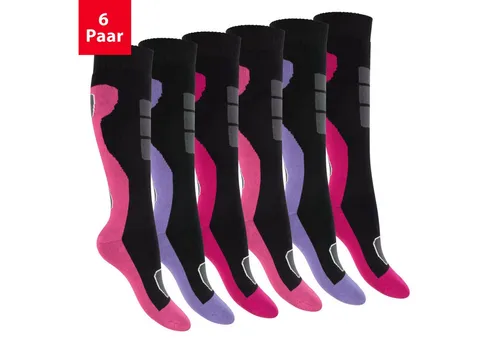 Footstar Thermosocken Damen Winter Kniestrümpfe (6 Paar) mit Thermo Effekt