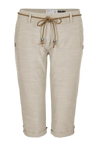 G.I.G.A. DX Damen Caprihose GS 93 WMN PNTS - Outdoorhosen, schnelltrocknendes Stretch-Material für hohen Tragekomfort und lässigen Look mit Kordelgürtel.