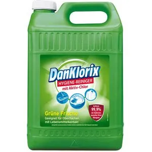 DanKlorix Hygienereiniger Grüne Frische, Aktiv-Chlor, Kanister, desinfizierend, 5 Liter