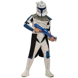 Rubie’s 341086 3 41086 M - Clonetrooper Captain Rex Kostüm, Größe M, blau, perfektes Rollenspiel für kleine Star Wars Fans