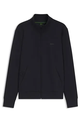 BOSS Herren Skaz Sweatshirt, Dark Blue402, L - Hochwertiges Herren Sweatshirt mit regulärer Passform und langem Arm, ideal für lässige Looks und Komfort im Alltag.