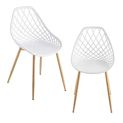 [en.casa] Designstuhl 'Warschau' 2er Set