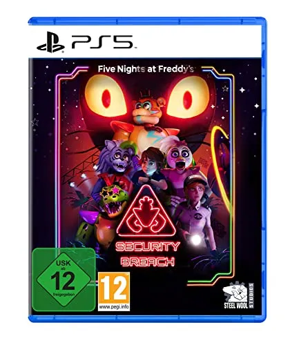 Five Nights at Freddy's Security Breach - PS5 [EU Version] - Horrorspiel für die PS5, erlebe spannende Überlebensmomente im riesigen Freddy Fazbear's Mega Pizzaplex und entdecke exklusive Sticker!