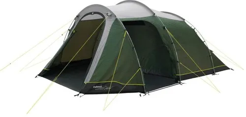 Outwell Earth Plus Tunnelzelt, 5-Personen, 340x435cm, grün - Geräumiges 5-Personen Tunnelzelt, ideal für Familiencamping mit cleverem Design und viel Platz zum Schlafen und Spielen im Freien.