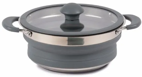 Kampa Kochtopf, faltbar, Edelstahl, grau, 1,5L