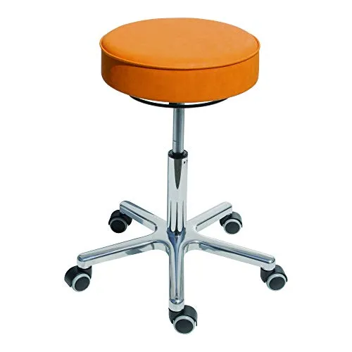 STIER Drehhocker mit Doppelrollen - Ergonomisch und höhenverstellbar - Bürohocker mit stufenloser Höhenverstellung von 540-720mm, dicker Polsterung und robustem Kunstlederbezug. Ideal für ergonomisches Sitzen in Büro und Home Office.