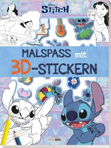 Disney Stitch: Malspaß mit 3D-Stickern: Malblock mit 3D-Stickern