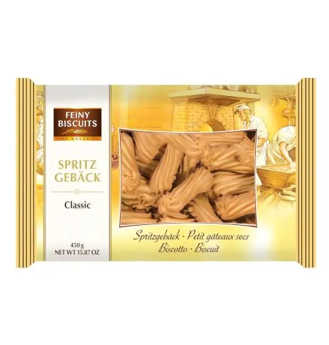 Spritzgebäck Finger 450g, knuspriges Feingebäck zum Kaffee + Gratis Probierpraline