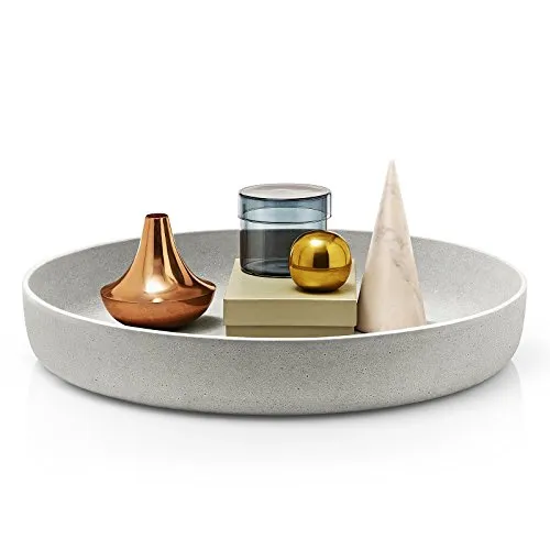 blomus -MOON- Dekoschale aus Stein, elegante Beton-Optik in grau von Blomus