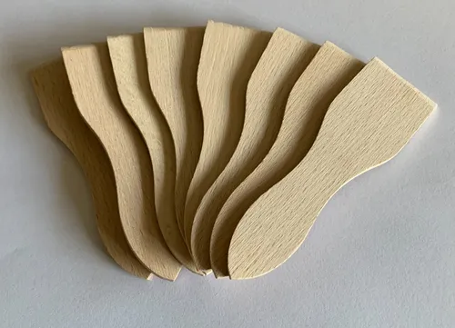 Raclette Schieber Wender Raclettespachtel Schaber aus Buche/roh 13cm 8 x