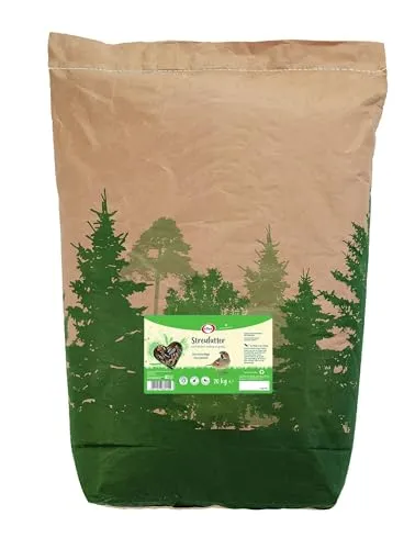 elles Streufutter 20kg - Vogelfutter für alle Körner- und Gemischtfresser, energiereiches Basismüsli aus Sonnenblumenkernen und Weizen, ideal für die kalte Jahreszeit oder ganzjährig.