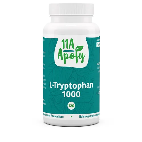 L-Tryptophan 1000 | Vorstufe des Neurotransmitters Serotonin | Ohne Titandioxid