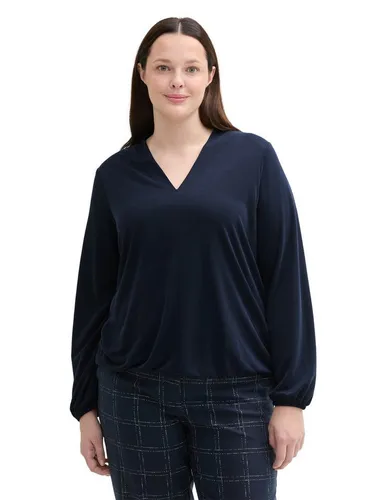 TOM TAILOR PLUS Langarmshirt mit V-Ausschnitt