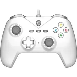 MSI Force GC200 White – Kabelgebundener PC-Gamepad-Controller mit Hall-Effekt-Trigger