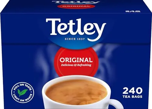 Tetley Original Teabags 160+50% extra free - Genießen Sie den vollen Geschmack von Tetley Original Teabags mit 50% extra. Ideal für entspannende Teemomente und vielfältige Zubereitungsmöglichkeiten.