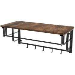 Wandgarderobe mit abnehmbaren Haken - Wand-, Türgarderoben & Haken - Praktisches Hängeregal mit abnehmbaren Haken für flexible Nutzung in Flur oder Küche, ideal zur Platzersparnis und Organisation.