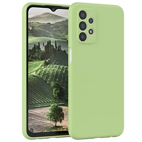 EAZY CASE - Silikonhülle für Galaxy A23 5G Hülle Silikon Case Grün weich stoßfeste Handyhülle Schutzhülle mit Kameraschutz Dünn Premium Schutz Cover TPU Phone Bumper in Pastell Hellgrün Matt