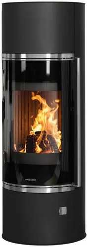 Oranier Kaminofen Arena W+ 2.0, 7 kW - Eleganter Stahlofen für effizientes Heizen - Kaminöfen mit 7 kW Nennwärmeleistung, ideal für Räume bis 144 m³. Externe Verbrennungsluftzufuhr möglich, Scheibenspülung für klare Sicht und modernes Design in schwarz.