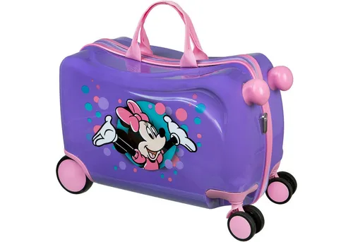 Undercover Disney Minnie Mouse Ride-on Trolley - Kindergepäck mit stabiler Konstruktion, belastbar bis 50 kg, ideal für kleine Minnie-Fans, die selbst reisen und Spaß haben möchten.