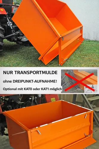 YERD Heck container Transportmulde Behälter 100 cm Box Kipp für Traktor kippbar ohne KAT