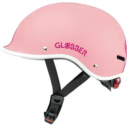 GLOBBER HELM MASTER LIGHTS - Kinderhelm mit LED-Rücklicht, Größe XS/S, pastellrosa - Leichter und robuster Fahrradhelm für Kinder mit integriertem LED-Rücklicht und 3 Leuchtmodi. Perfekt für sicheres Fahren, individuell anpassbar für optimalen Tragekomfort.