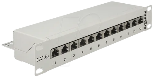 DELOCK 43308 - 12-Port Patchpanel, 10