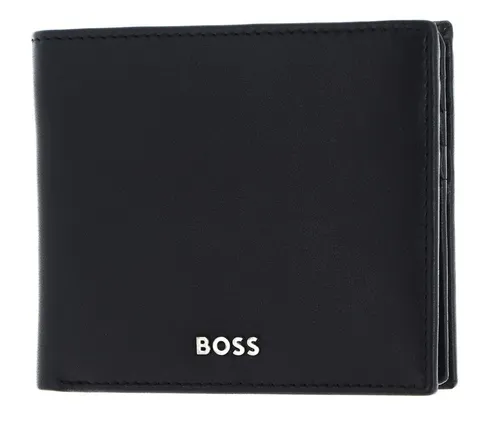 BOSS Kartenetui Classic Smooth schwarz - Portemonnaie aus 100% Schafsleder, stilvolles und elegantes Design in Schwarz, ideal für den täglichen Gebrauch.