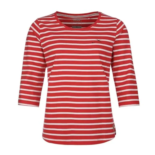 modAS Damen Bretonisches Shirt mit 3/4-Arm in rot von modAS
