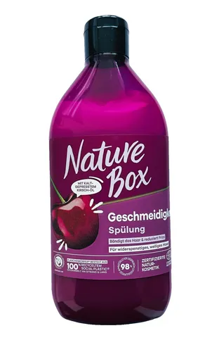 1x Haarspülung Spülung Nature Box  Geschmeidigkeit (385 ml), Kirsch-Öl
