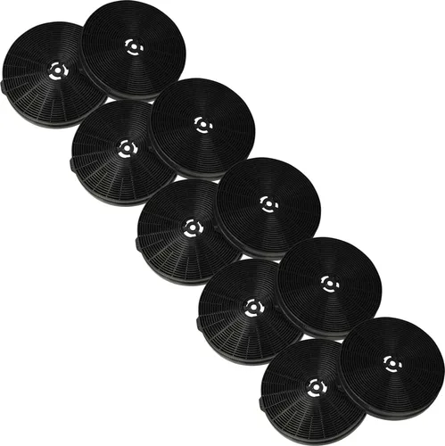 vhbw 10x Aktivkohlefilter kompatibel mit Econolux ART28392, CHIM110SSPF, ART28391, ART28389, ART28390 Dunstabzugshaube - 17,5 cm